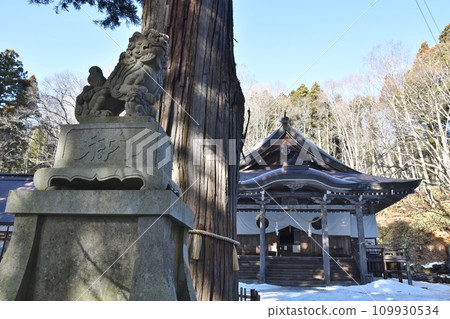長野雪中的戶隱神社中社 長野雪中的戶隱神社中社 109930534