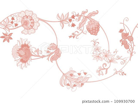 Fantasy flowers in retro, vintage 109930700