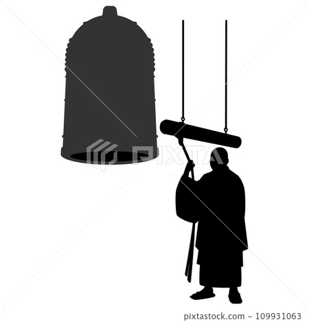 A monk who rings the bell of Joya no kane 109931063