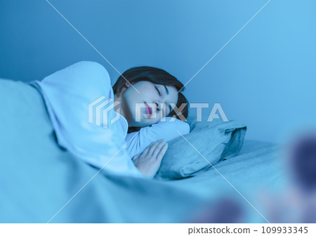 beautiful woman in pajamas beautiful woman in pajamas 109933345