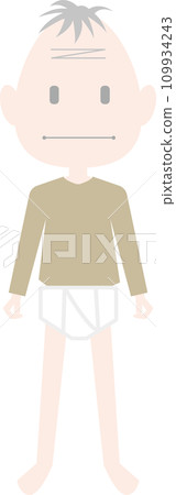 Simple and quiet grandpa's pants diaper changing care 109934243