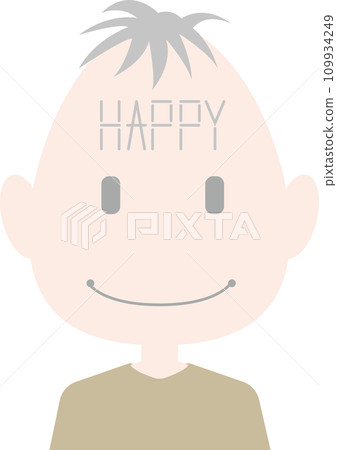 A simple and quiet grandpa with a happy face 109934249