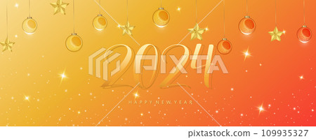 New Year and numbers 2024 background. Celebration New Years Eve with decoration . banner or greeting card for Merry Christmas and happy new year. Vector illustration New Year and numbers 2024 background. Celebration New Years Eve with decoration . banner or greeting card for Merry Christmas and happy new year. Vector illustration 109935327