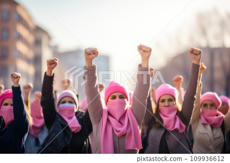 AI-generated content. Fists up in solidarity: raising awareness on World Cancer Day. Generative AI AI-generated content. Fists up in solidarity: raising awareness on World Cancer Day. Generative AI 109936612