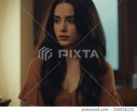 Portrait of a young brunette woman. 109938120