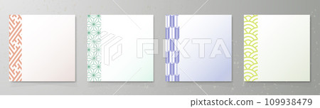 年末年初可以使用的日式圖案模板 年末年初可以使用的日式圖案模板 109938479