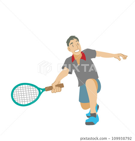 Men enjoying tennis Men enjoying tennis 109938792
