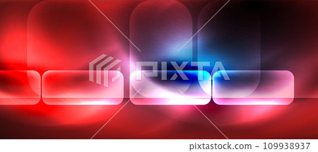 Neon glass shapes for your text or product presentation geometric background. Vector illustration For Wallpaper, Banner, Background, Card, Book Illustration, landing page 109938937
