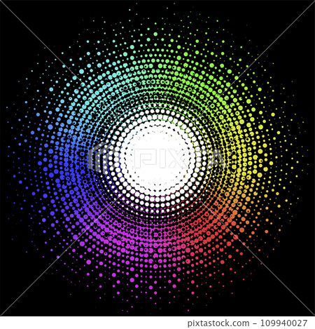 colorful halftone, spectrum radial gradient, vector EPS10. Best for poster, design, cover. Copy space, place for text colorful halftone, spectrum radial gradient, vector EPS10. Best for poster, design, cover. Copy space, place for text 109940027