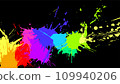 Colorful abstract grunge splashes, vector EPS10. Multicolor abstract wallpaper. Vivid background. Bright rainbow colors. Vector without gradient with copy-space. High quality traced 109940206