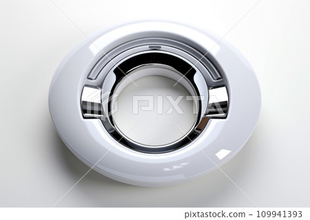 Abstract high tech multicolor button on white background Abstract high tech multicolor button on white background 109941393