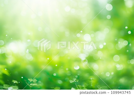 Beautiful fresh green ball bokeh background material 01 109943745