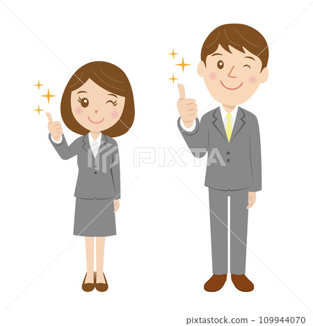 Job hunters in suits, new employees, good, men and women, good 109944070