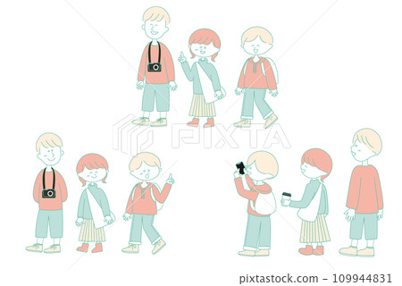 A man and a woman taking a walk together 109944831