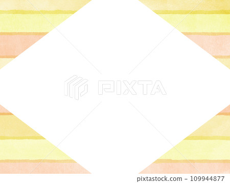 Watercolor frame illustration with striped pattern Watercolor frame illustration with striped pattern 109944877