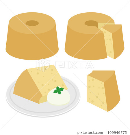 戚風蛋糕插畫 戚風蛋糕插畫 109946775