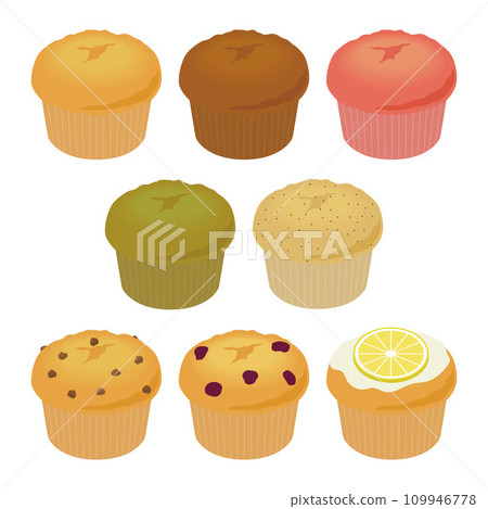 Muffin illustration set 109946778