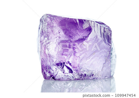 macro mineral amethyst stone on a white background 109947454