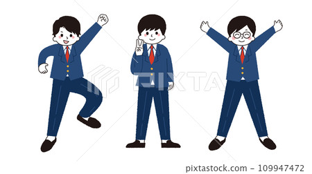 一名男學生微笑著擺姿勢。 一名男學生微笑著擺姿勢。 109947472