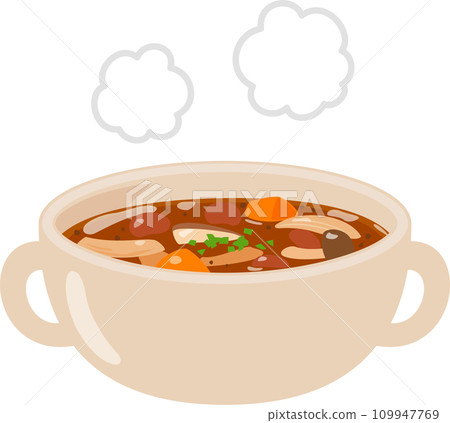 brown stew in a bowl 109947769