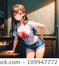 一個穿著休閒的年輕女子 109947772