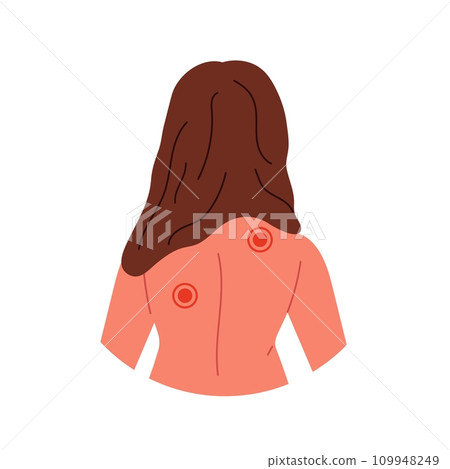 Sick Person Character Set. Woman with influenza and flu symptoms. Characters with fever, headache, and cold. Flat illustrations isolated on white background. Sick Person Character Set. Woman with influenza and flu symptoms. Characters with fever, headache, and cold. Flat illustrations isolated on white background. 109948249