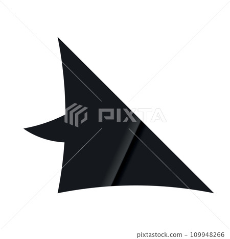 Text and speech in a black balloon for chat. Cloud icon, bubble doodle. Flat vector illustrations isolated in background. 109948266