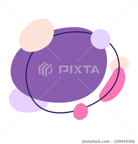 Organic abstract forms. Fluid and irregular elements in creative and simple amoeba. Amorphous Liquid Design. Isolated vector illustrations on white background. 109948366