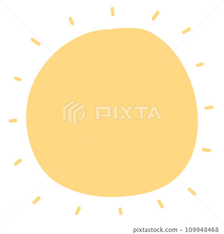 Yellow Sun Cartoon illustration Cute Sun Drawing Sun Adorable Sun 109948468