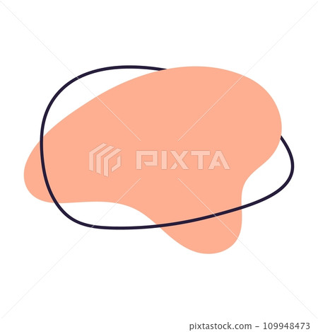Organic abstract forms. Fluid and irregular elements in creative and simple amoeba. Amorphous Liquid Design. Isolated vector illustrations on white background. 109948473
