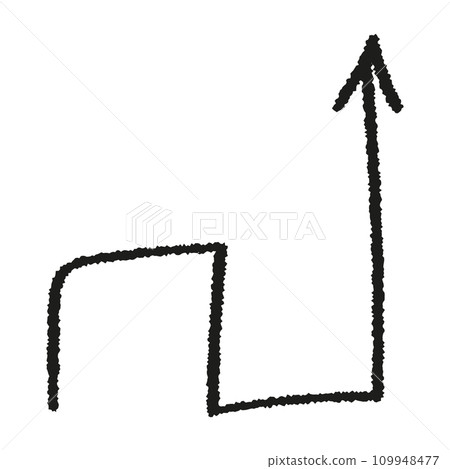 Doodle emphasis arrow icon. Design quirky twist zigzag line, spring coil, curve wave. Vector illustration Doodle emphasis arrow icon. Design quirky twist zigzag line, spring coil, curve wave. Vector illustration 109948477