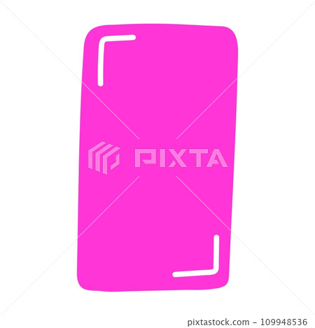 Rectangle pink frame line. square shape outline on hand draw style. vector illustration isolated Rectangle pink frame line. square shape outline on hand draw style. vector illustration isolated 109948536