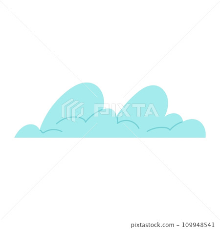 Steam cloud puffs of different shapes and sizes. Isolated abstract vapor silhouette flow, smoky elements of gas explosions, dust or vapor. Comic clouds, steaming smoke flows, steam explosion cloud. 109948541