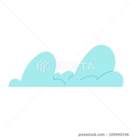 Steam cloud puffs of different shapes and sizes. Isolated abstract vapor silhouette flow, smoky elements of gas explosions, dust or vapor. Comic clouds, steaming smoke flows, steam explosion cloud. 109948546