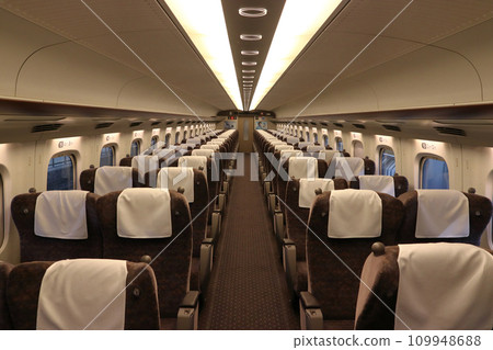 Tokaido Shinkansen N700 series (green car: inside the train) Tokaido Shinkansen N700 series (green car: inside the train) 109948688