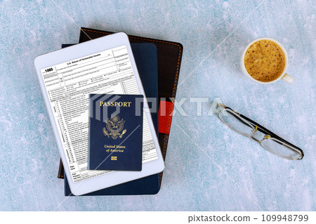 Return of Partnership Income Tax Form 1065 with online form filling, American passport, tax period 109948799
