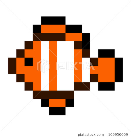 Pixel art: Fish_Tropical fish Pixel art: Fish_Tropical fish 109950009