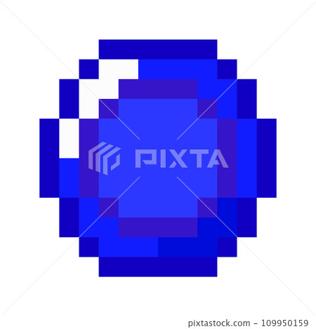 Pixel art: Coin (blue) Pixel art: Coin (blue) 109950159