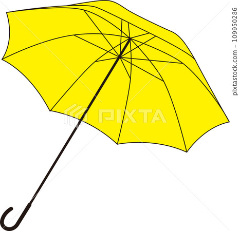 Yellow umbrella 109950286