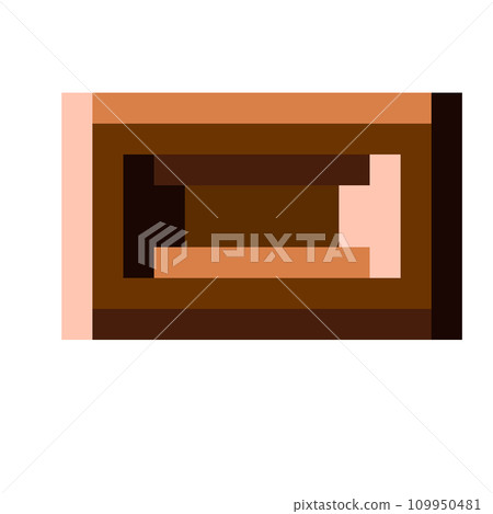 Pixel art: 1 block of chocolate bar Pixel art: 1 block of chocolate bar 109950481