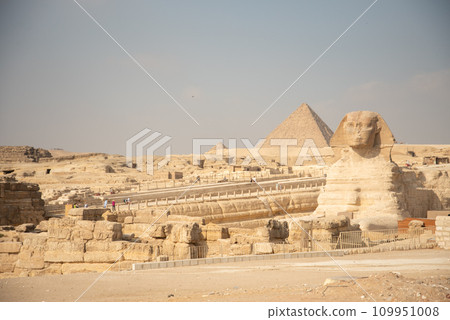 Beautiful scenery of the three great pyramids of Giza in Egypt Beautiful scenery of the three great pyramids of Giza in Egypt 109951008