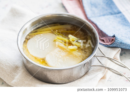 Winter vegetables turnip miso soup Winter vegetables turnip miso soup 109951073