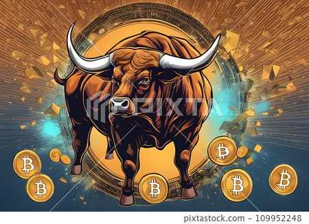 Bitcoin Bull Market Illustration 109952248
