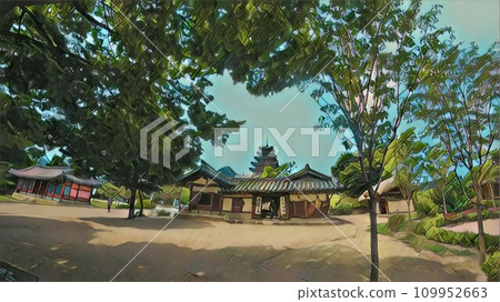 Blue sky and park picture 109952663