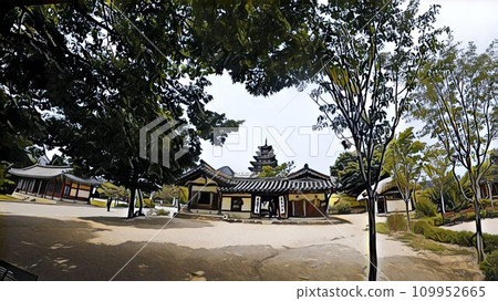 black and white park picture 109952665