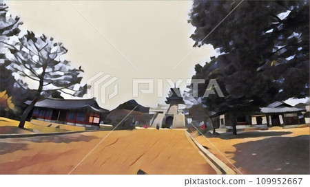 Landscape painting park 109952667