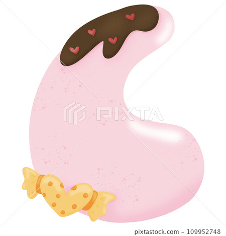 Cute hand drawn alphabet letter C with heart of Valentine day concept PNG Cute hand drawn alphabet letter C with heart of Valentine day concept PNG 109952748