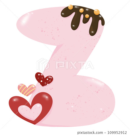 Cute hand drawn alphabet letter Z with heart of Valentine day concept PNG Cute hand drawn alphabet letter Z with heart of Valentine day concept PNG 109952912