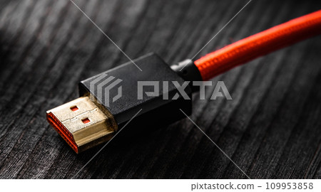 HDMI wires close up HDMI wires close up 109953858