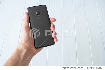 Black modern smartphone Black modern smartphone 109954502